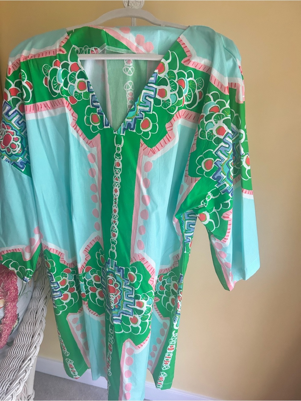Vibrant Green & Aqua Patterned Tunic